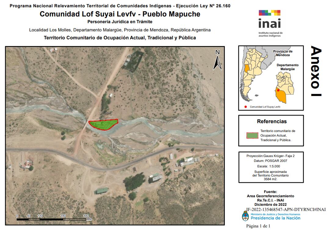 La zona de la comunidad Lof Suayi Levfv.