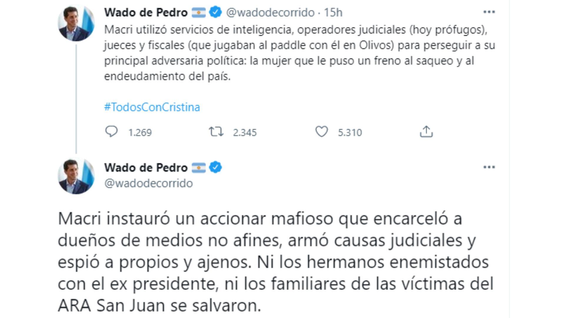 Tuit de Wado de Pedro.