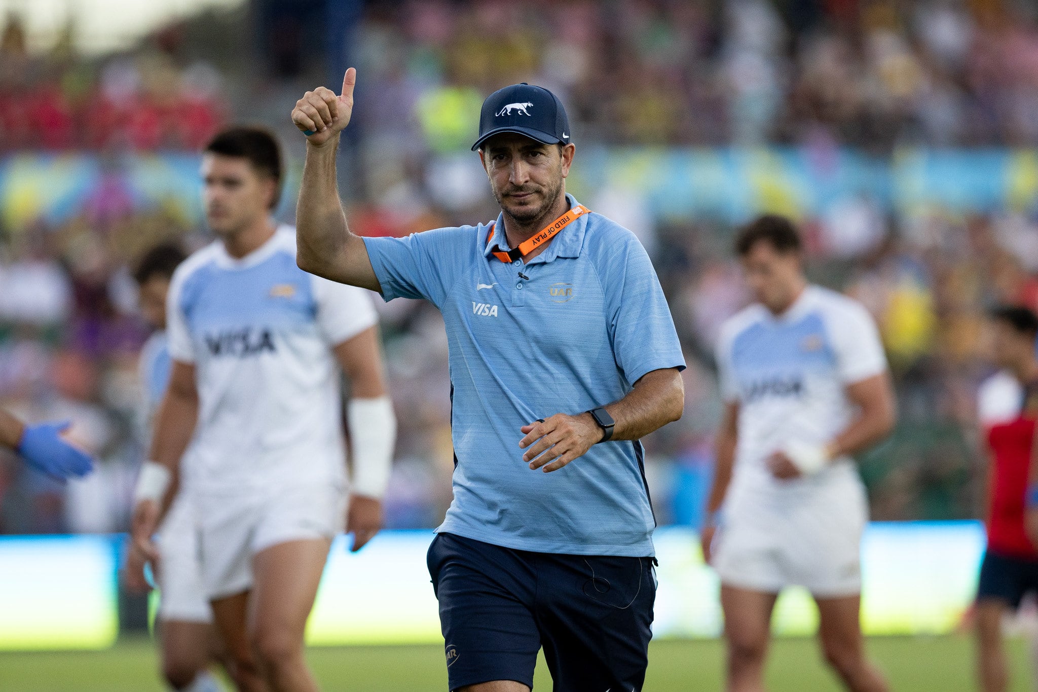 Santiago Gómez Cora, head coach de Los Pumas 7s. (Prensa UAR)