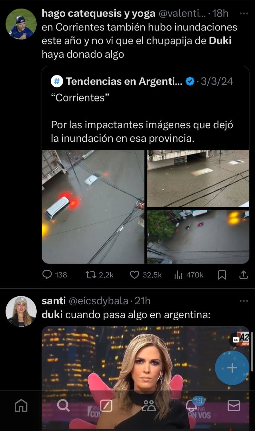 Duki ayudará a Valencia por las inundaciones y en redes no se lo perdonaron.