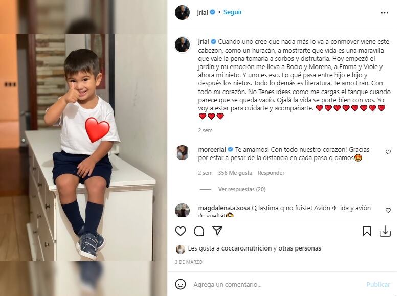 Morena Rial subió a las redes un tierno video de Jorge y su nieto jugando