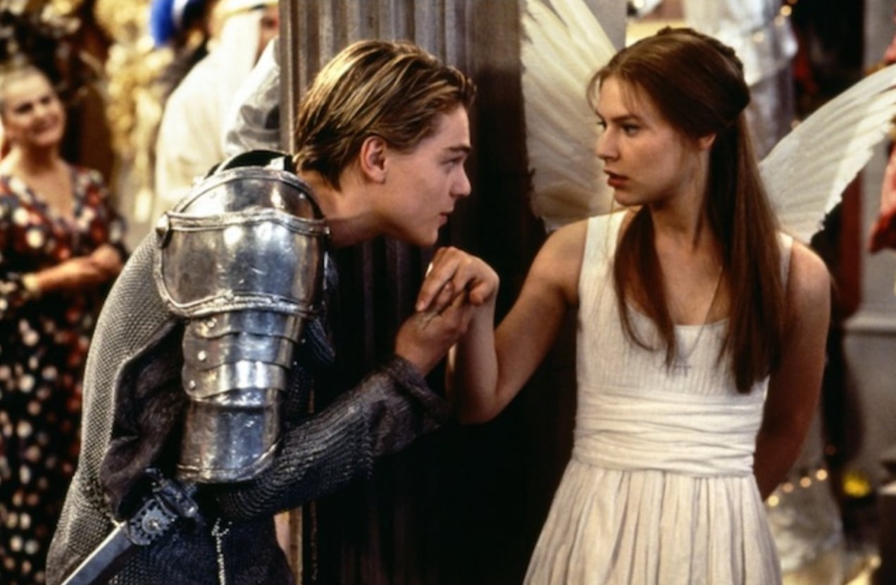 Claire Danes junto a Leo Di Caprio en "Romeo y Julieta".