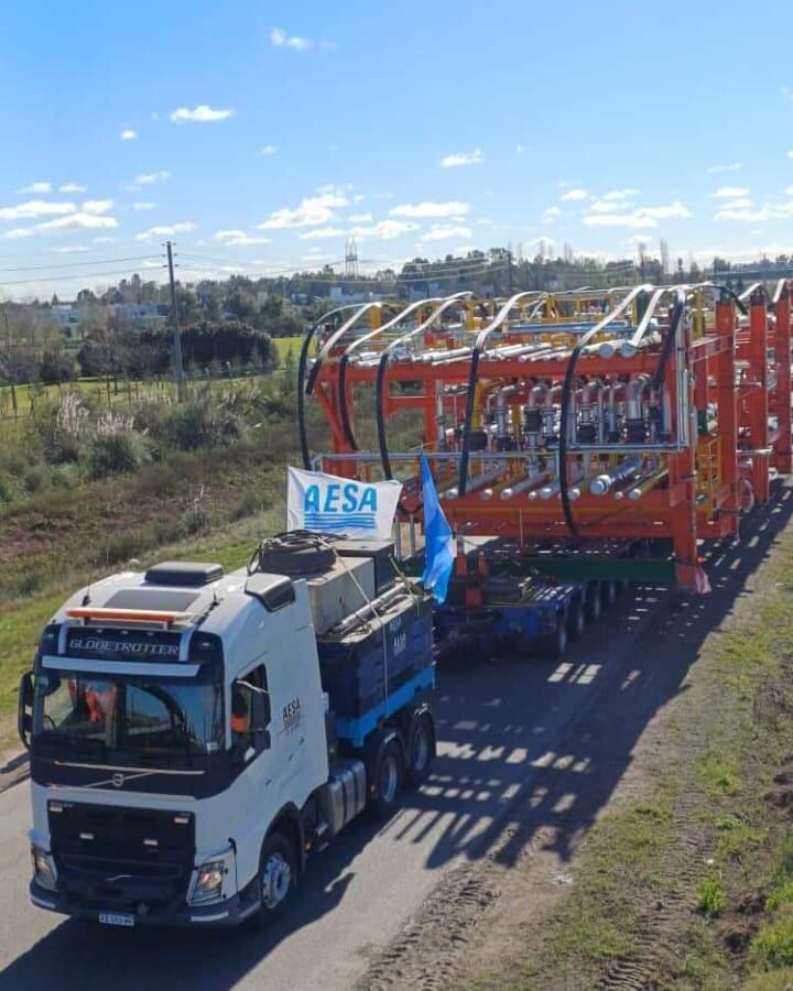 Operativo transporte de Módulo desde Buenos Aires a Luján.