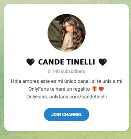 Cande Tinelli y el pícaro mensaje a sus fans.