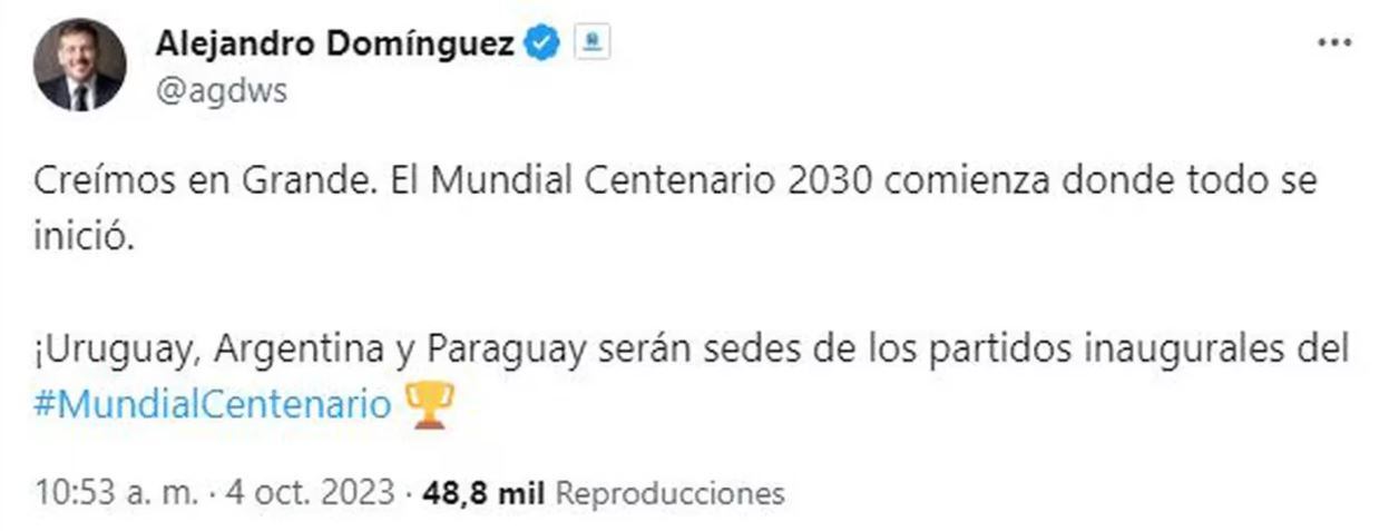 La confirmación en redes sociales generó un revuelo en el mundo del fútbol.