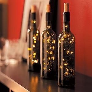 Botellas de vino con luces: un proyecto hazlo tú mismo