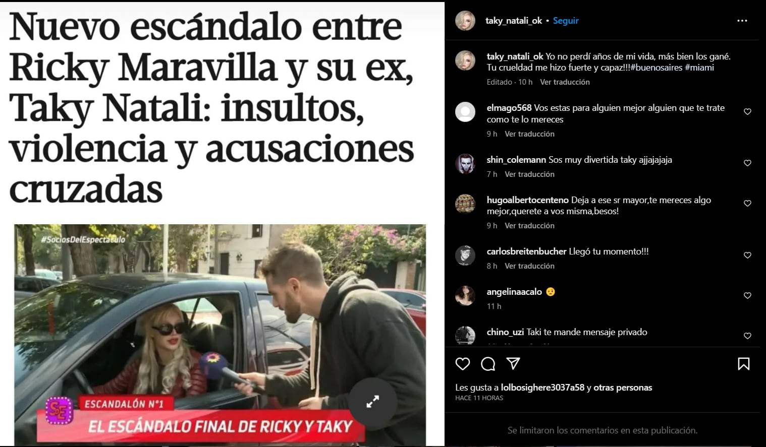 La escandalosa pelea entre Ricky Maravilla y Taky Natali