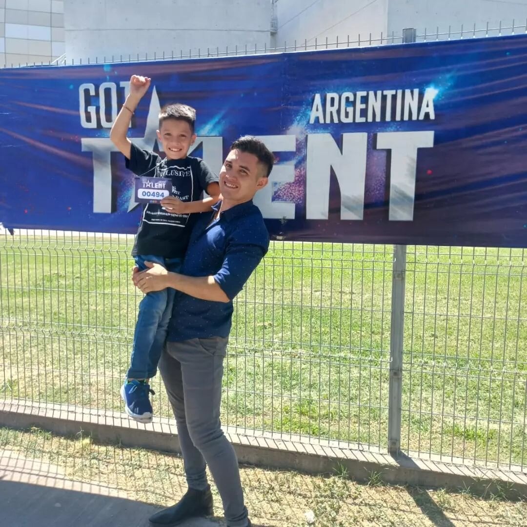 Elías y Luciano Soloa durante el casting en Mendoza