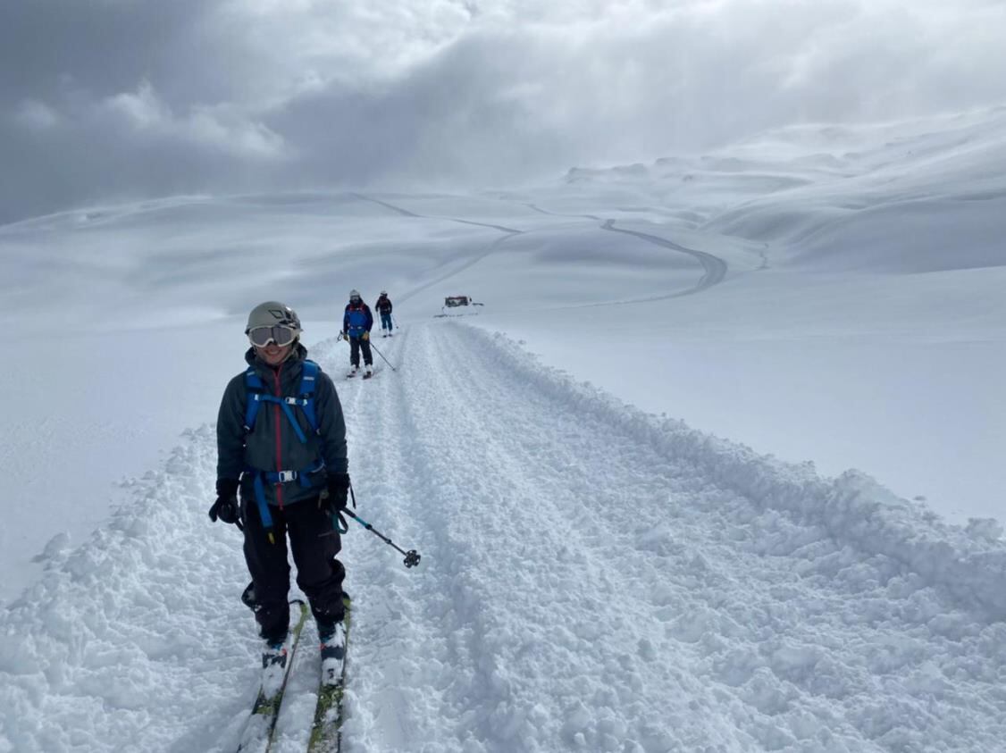 El Azufre, en Malargüe, cubierto de nieve.