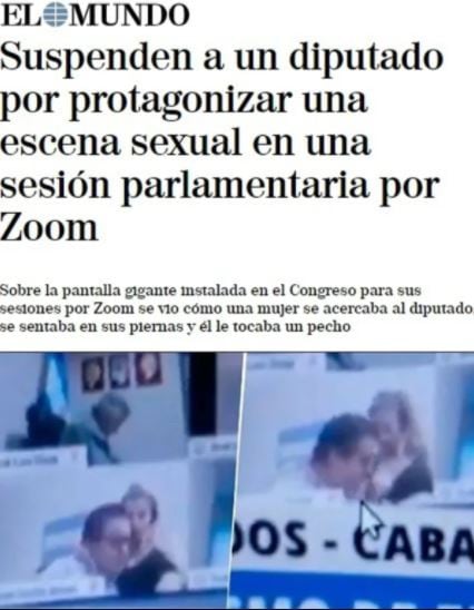 Medios del mundo reflejan el escándalo en diputados con el salteño Ameri y su pareja.