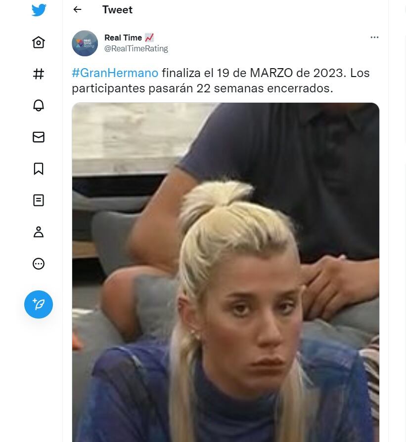 Gran hermano finaliza en marzo del 2023.