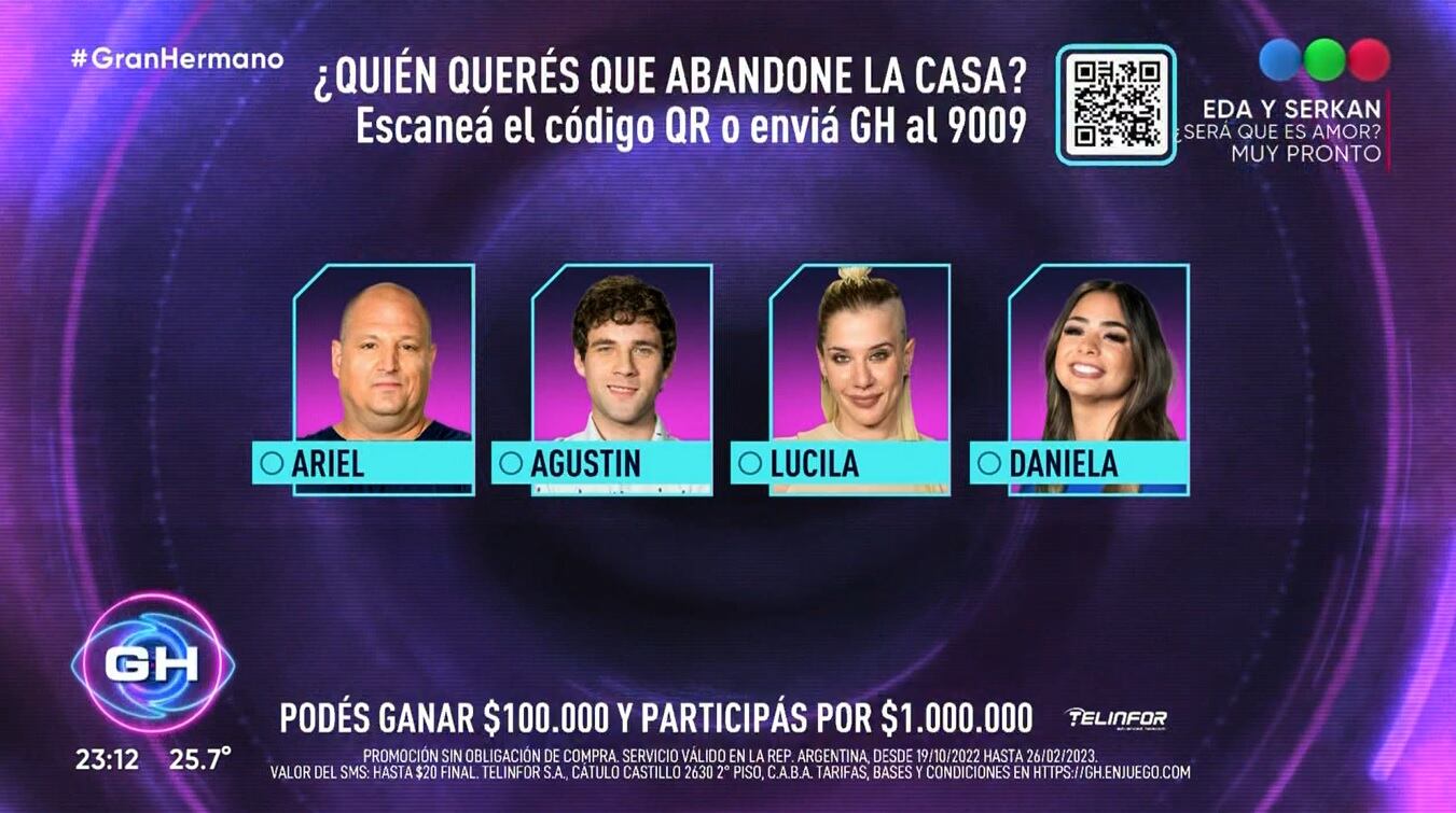 Cuatro nuevos nominados en Gran Hermano.