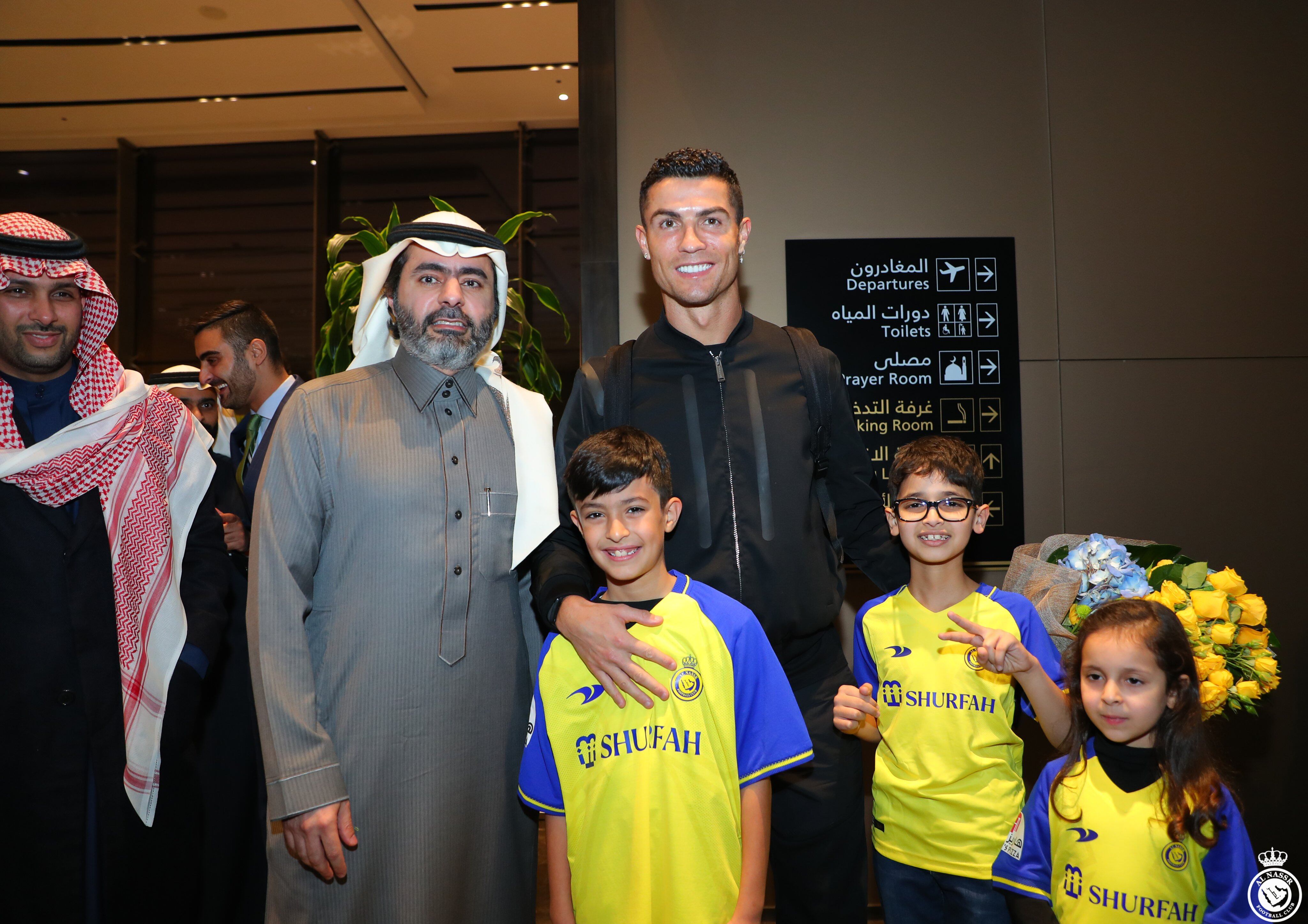 Cristiano en su llegada a Arabia Saudita para reforzar el Al Nassr (Prensa)