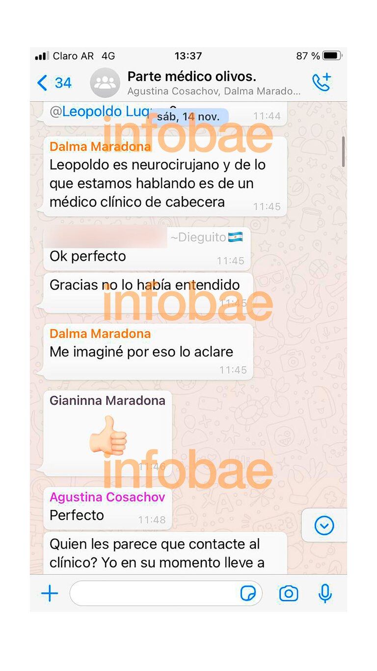 Infobae tuvo acceso a la conversación