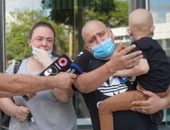 Paula y Marcelo se mostraron muy emocionados y agradecidos por la solidaridad del pueblo cordobés. Foto: Gentileza