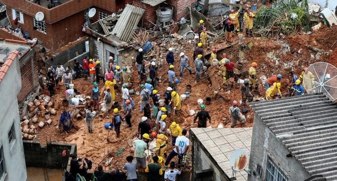 Inundación en Brasil. Foto: Twitter/@LaVozDelSur_1