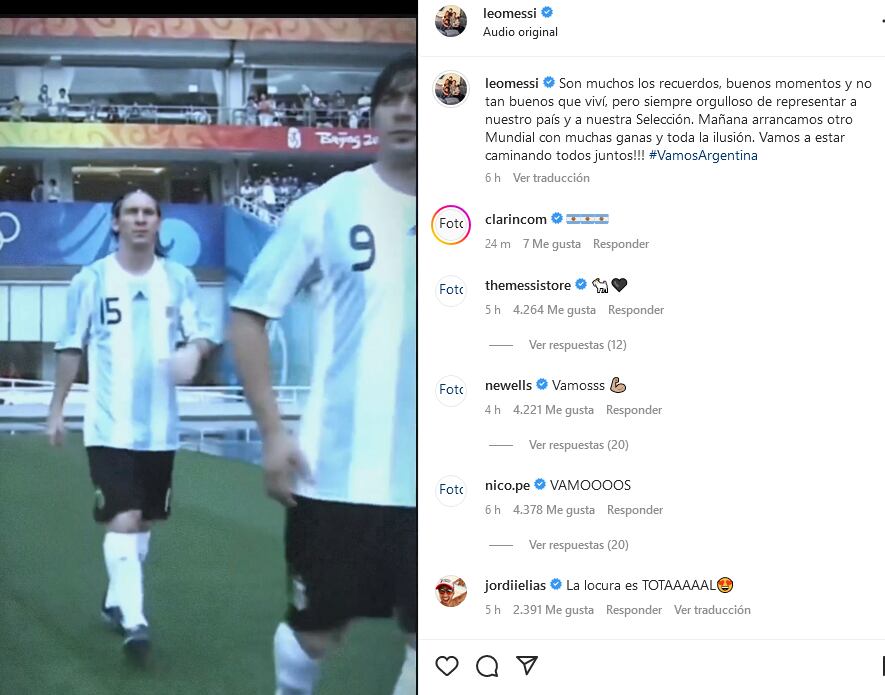 El capitán de la Selección compartió en las redes un mensaje para todos los hinchas previo al debut en el Mundial.