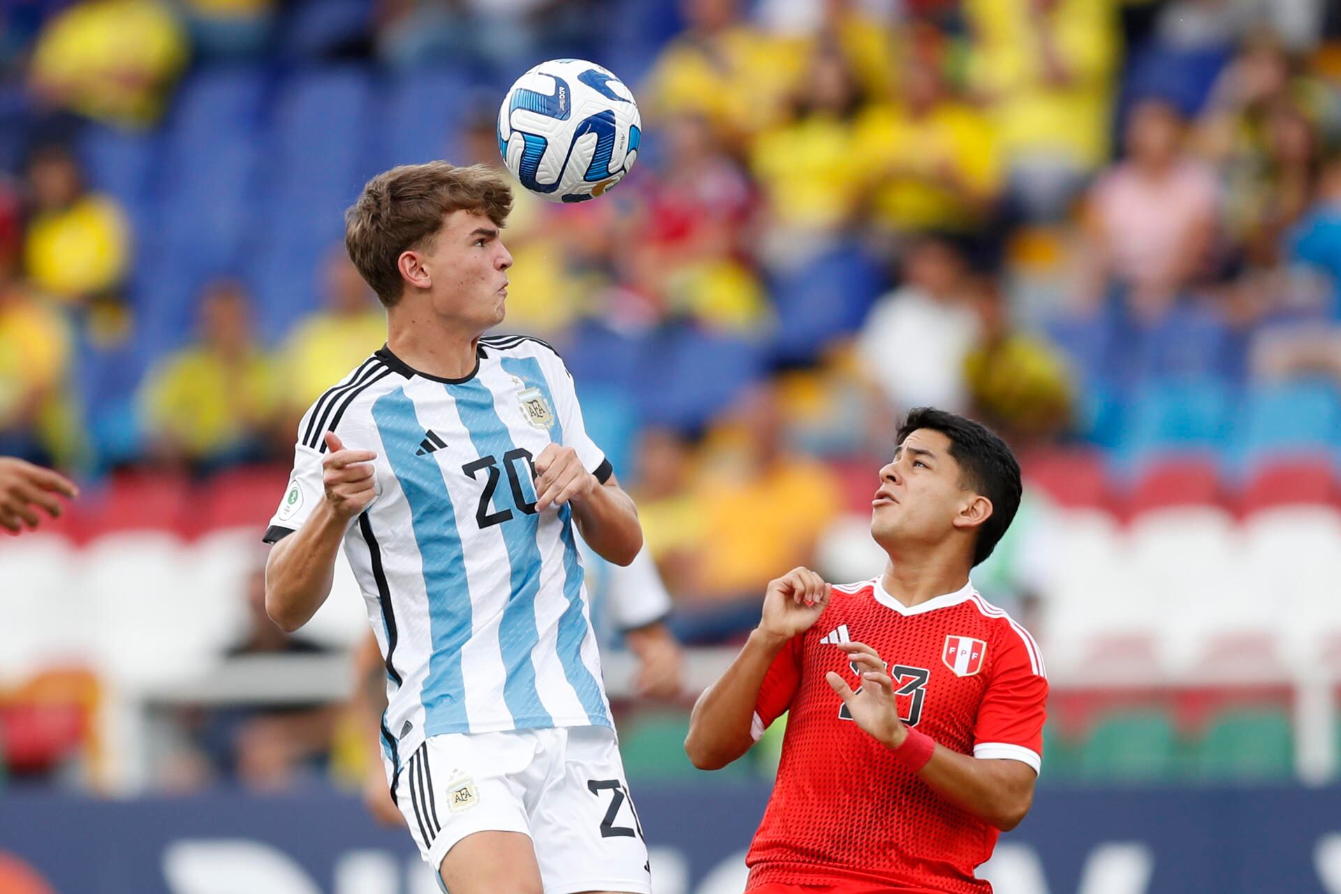 Nicolás Paz jugó el Sudamericano Sub 20 para Argentina, pero el Real Madrid no lo cedería para el Mundial. Foto: EFE/ Ernesto Guzmán Jr.