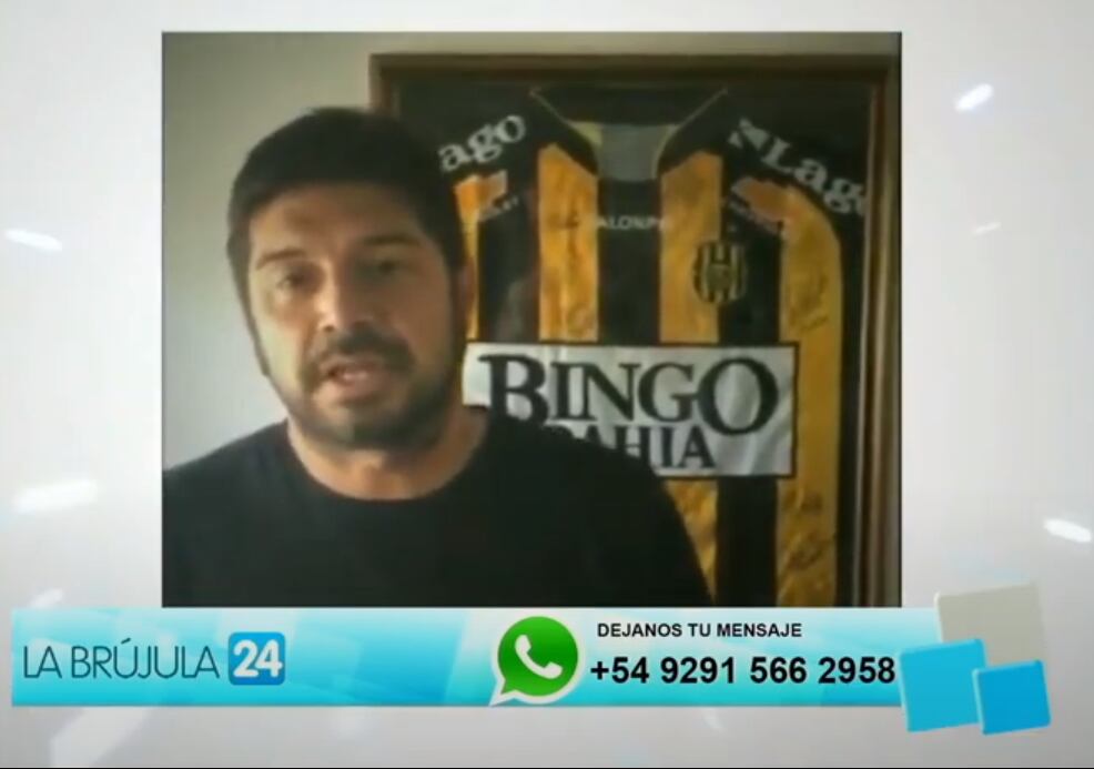 En un video grabado, Abaurre anunció que renunciaba a su cargo por "problemas personales" y saludaba a los hinchas de Olimpo.