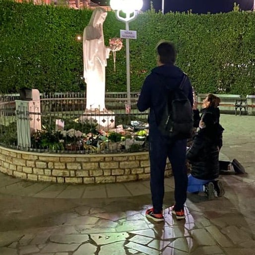 Zlatko Dalic en plena peregrinación antes del Mundial