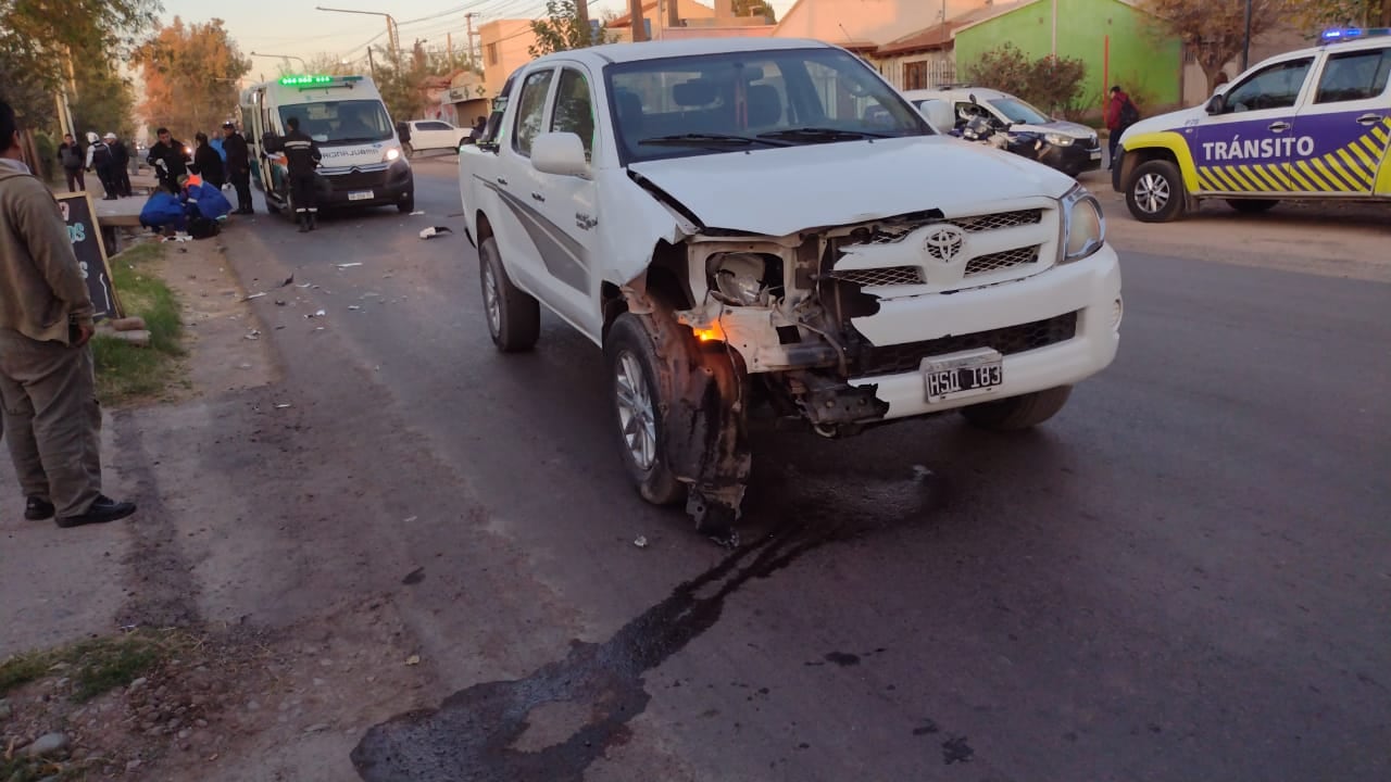 La camioneta que protagonizó el accidente.