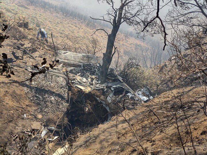 Néstor contó que el helicóptero accidentado entró en una cañada de baja altura y de ahí no pudo salir.