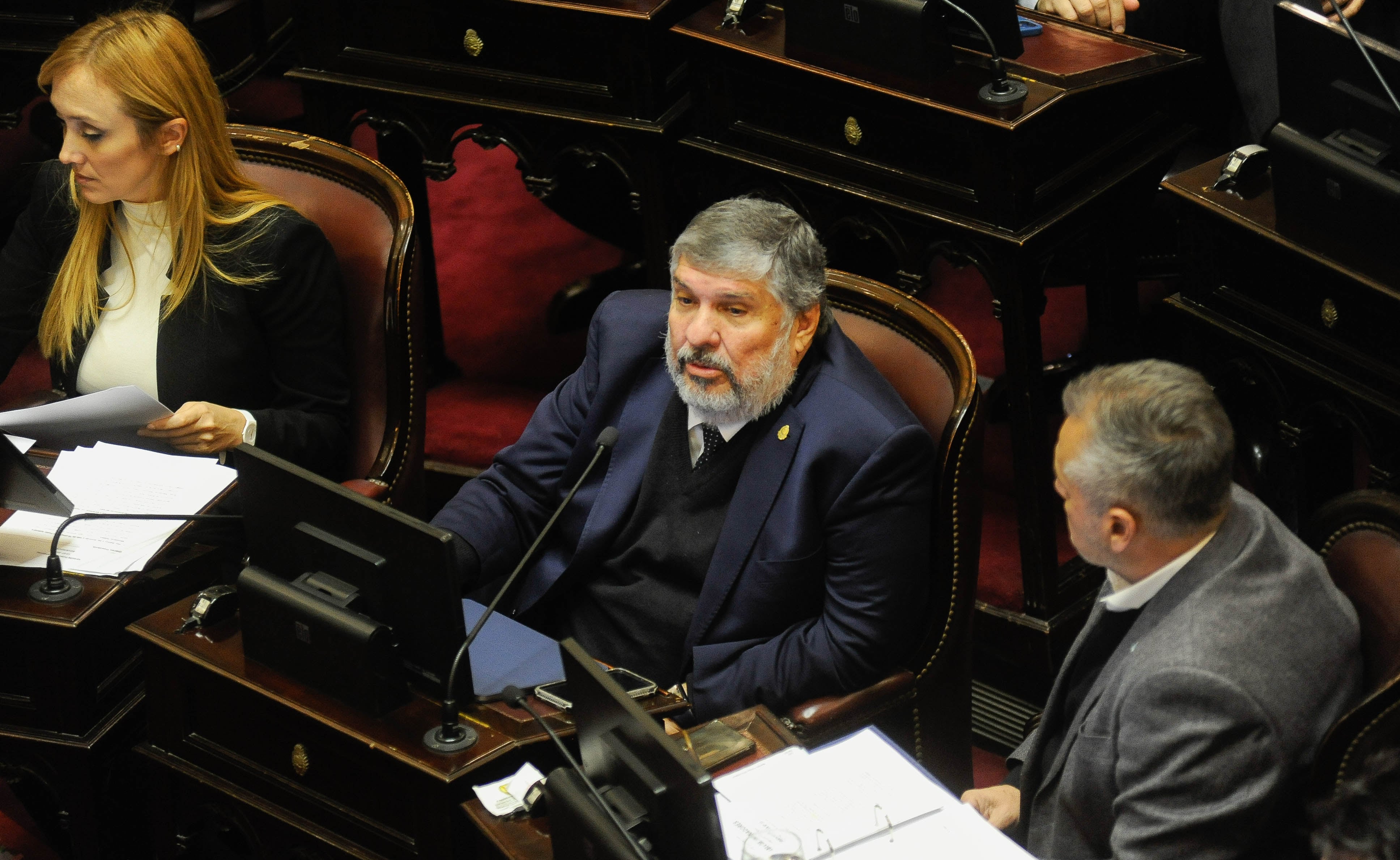 Sesión en el Senado de la nación sin quorum para tratar pliegos judiciales . 
Congreso
Jose Mayans Anabel Fernandez Sagasti
Foto Federico Lopez Claro