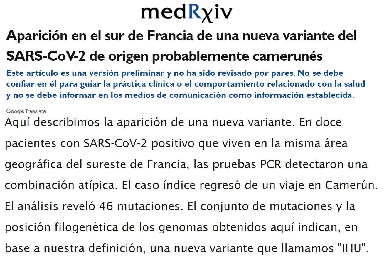 Comunicado MedRxiv