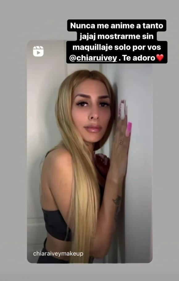 Tamara Báez se mostró sin maquillaje en Instagram