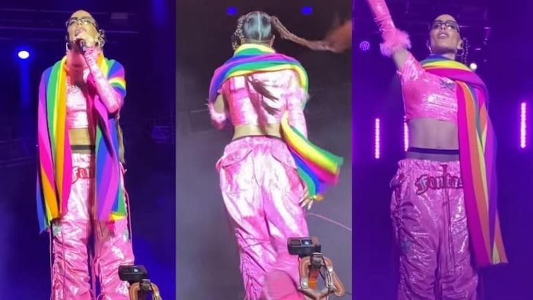 Tini Stoessel agarró la bandera de LGBT y dejó la de Paraguay