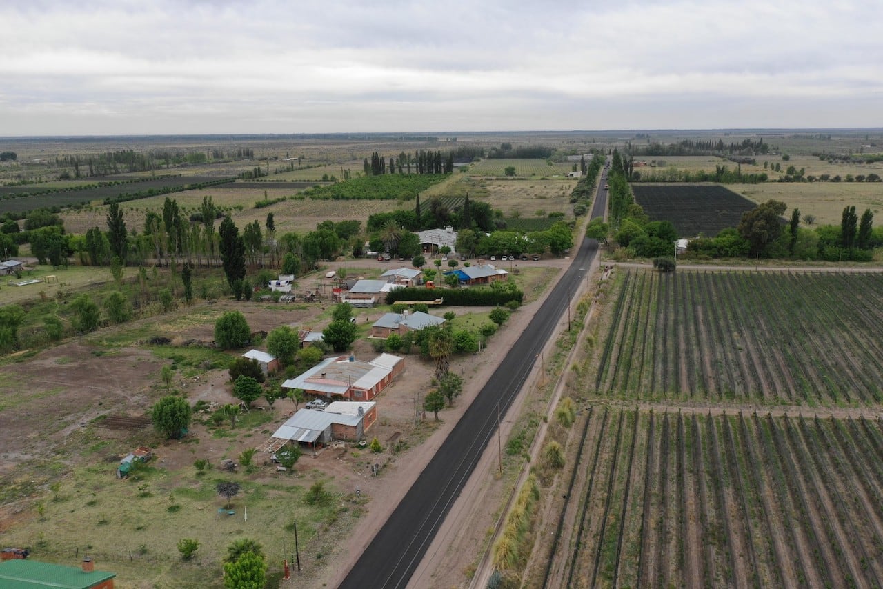 Vialidad Mendoza asfalta circuitos productivos y turísticos en San Rafael