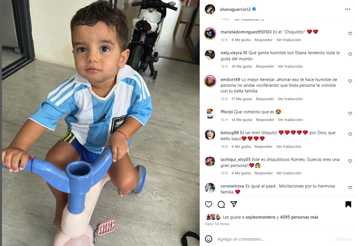 La decisión de Eliana Guercio con su hijo menor.