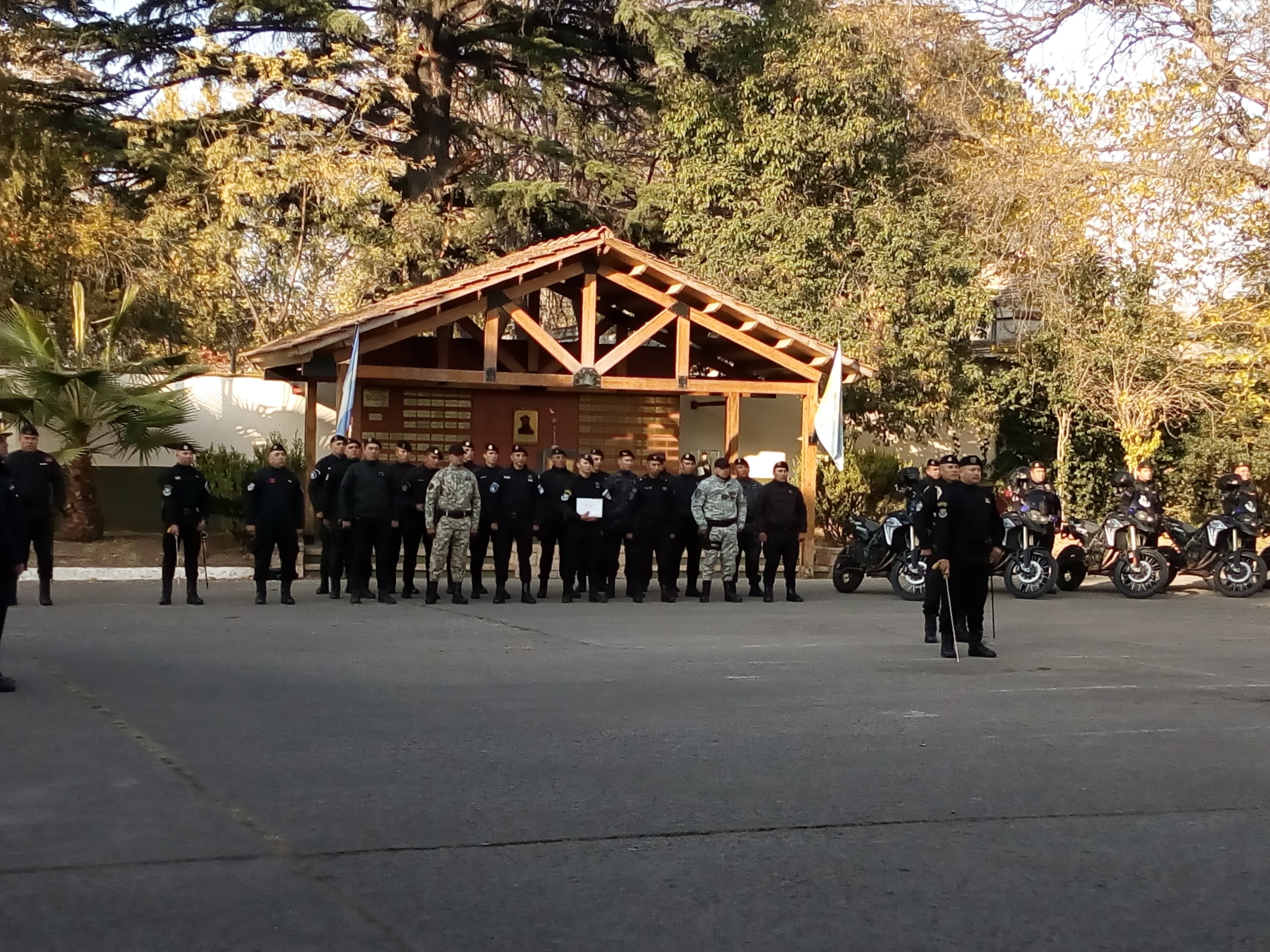 La Plaza de Armas del Ministerio de Seguridad fue la sede de encuentro para policías de varias provincias del país. Foto: Prensa Ministerio de Seguridad