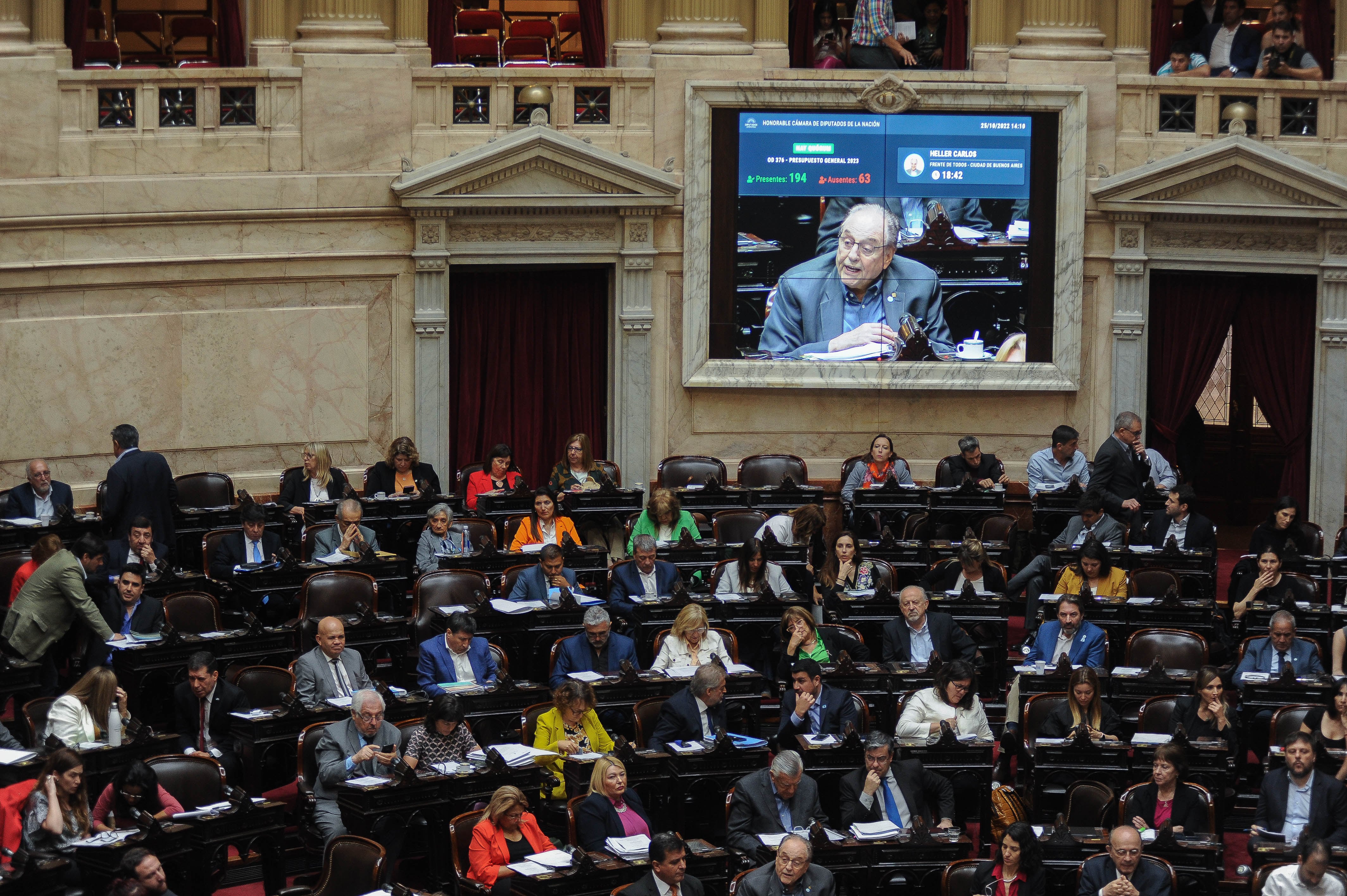 Carlos Heller en la Cámara de Diputados - Foto Federico López Claro