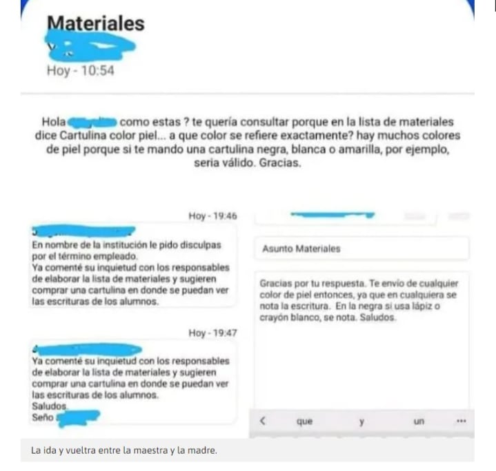 Una maestra le hizo un singular pedido a sus alumnos y una madre se quejó por la frase que usó.