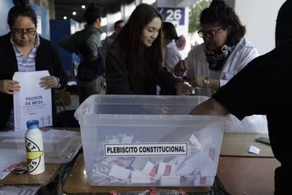 La opción "En contra" lleva la delantera por casi 10 puntos porcentuales. Gentileza: El País.