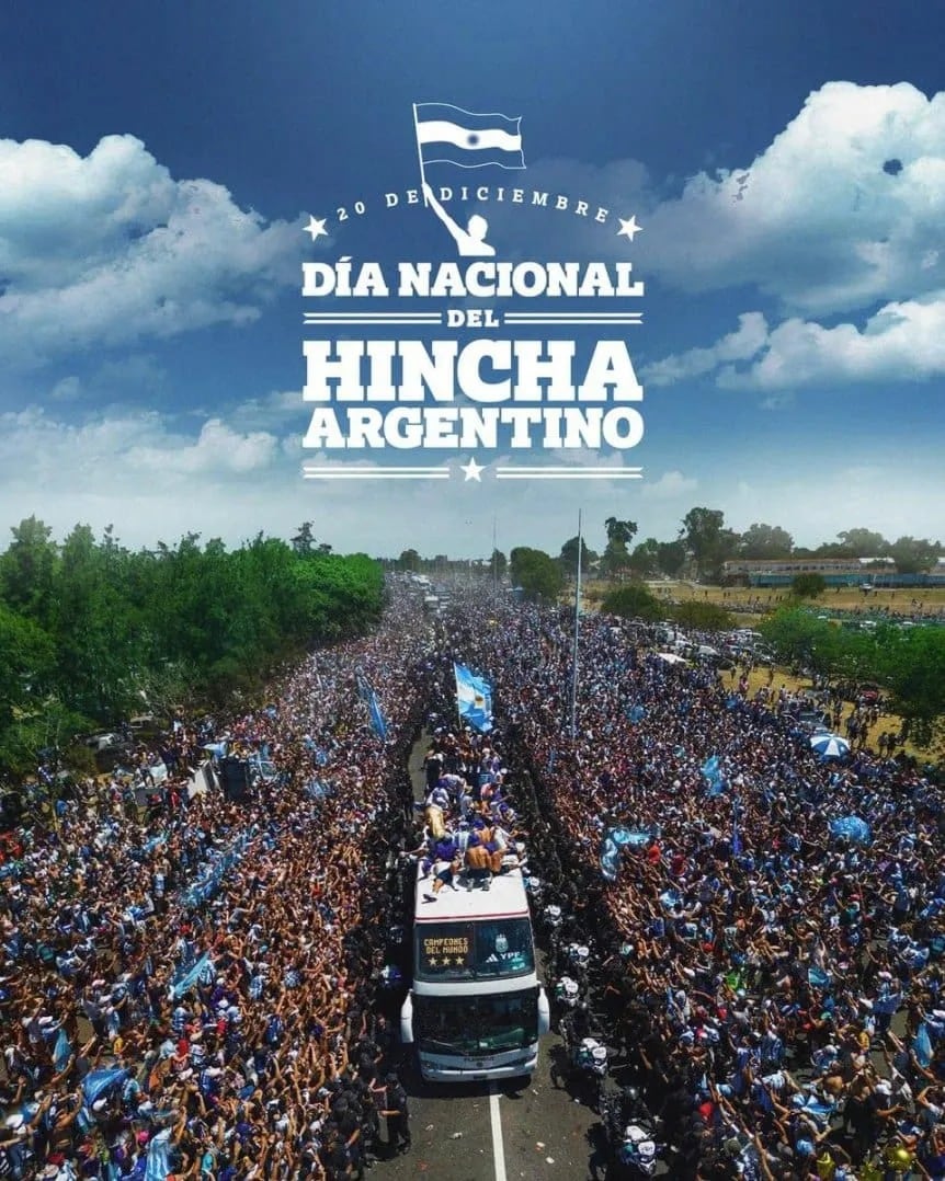 Feliz día del Hincha Argentino. / Gentileza.