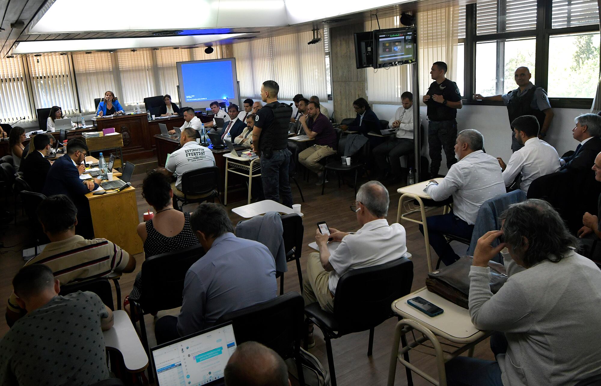 Juico contra el exjuez federal Walter Bento acusado como líder de una asociación ilícita. El excomisario Gabriel Moschetti amplía su declaración indagatoria 
Foto: Orlando Pelichotti