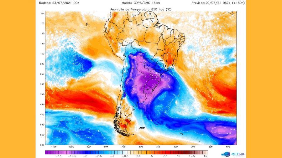 El país vecino alcanzará temperaturas de 10 grados bajo cero en las zonas de mayor altitud.