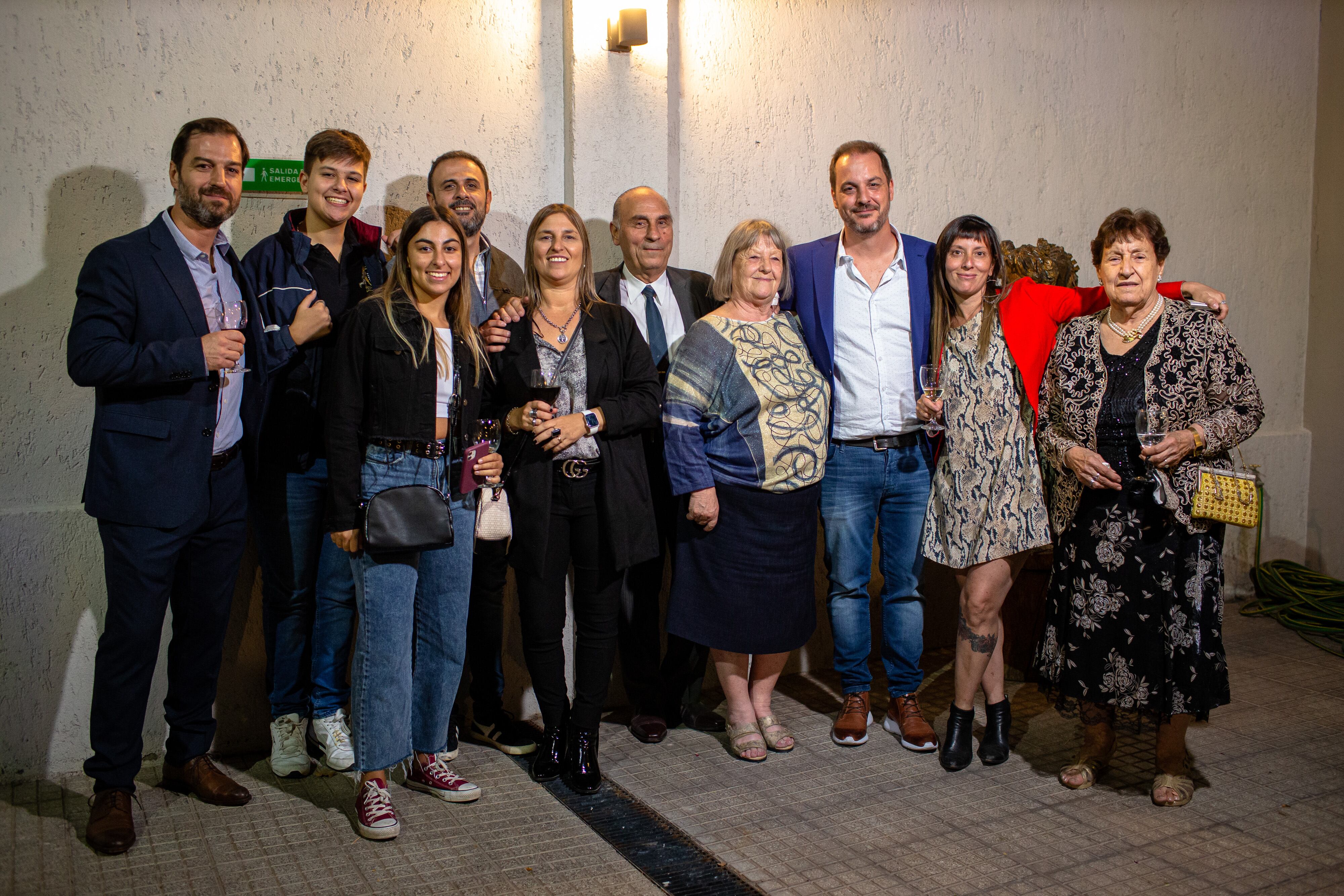 Germán Livolsi junto a su familia.