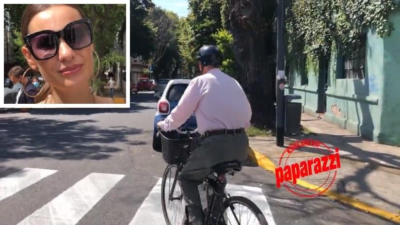 Gerardo Romano retirándose del estudio de Pampita Online. Foto: Captura video / Gentileza Paparazzi