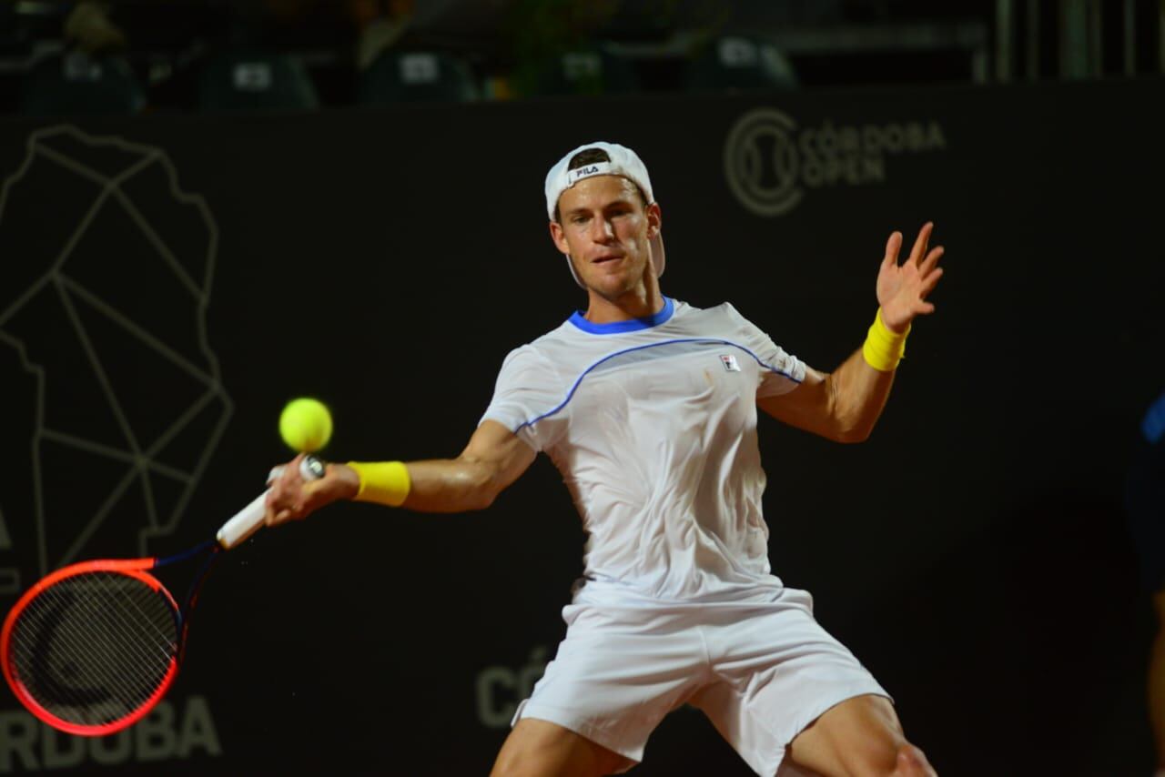 Diego Schwartzman enfrentó a Román Burruchaga en el Córdoba Open 2024. Jorge Luis Burruchaga, campeón del mundo con la selección argentina de fútbol en México 1986, estuvo en el estadio. (Javier Ferreyra / La Voz)