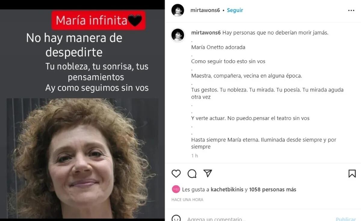 Los famosos despidieron a María Onetto.