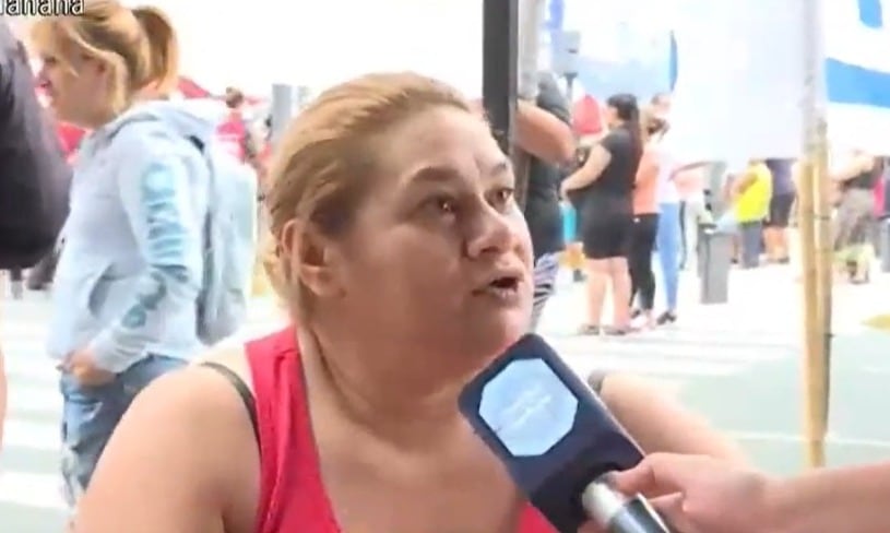 Cinthia Fernández discutió con una mujer piquetera.