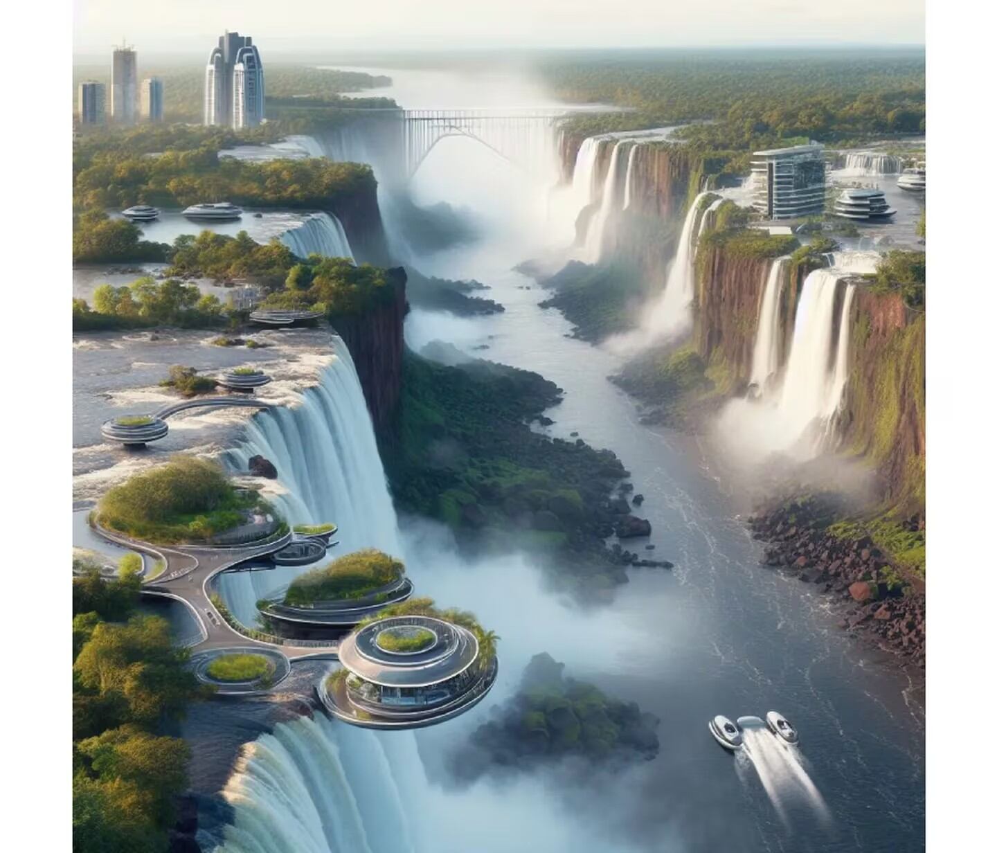 Así se verían las Cataratas del Iguazú