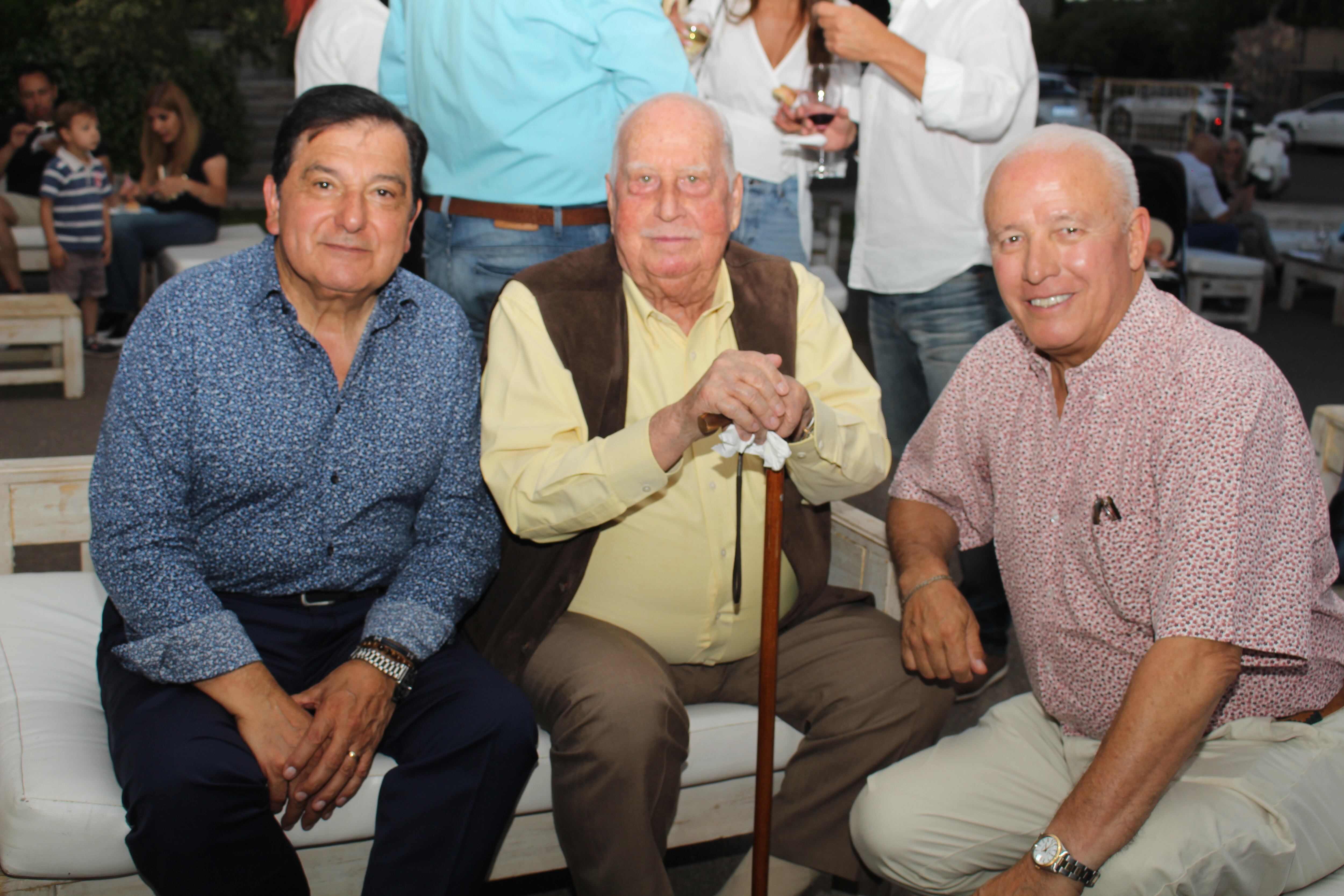 Julio Cortes, Justiniano Rubio y Roberto Uliarte.