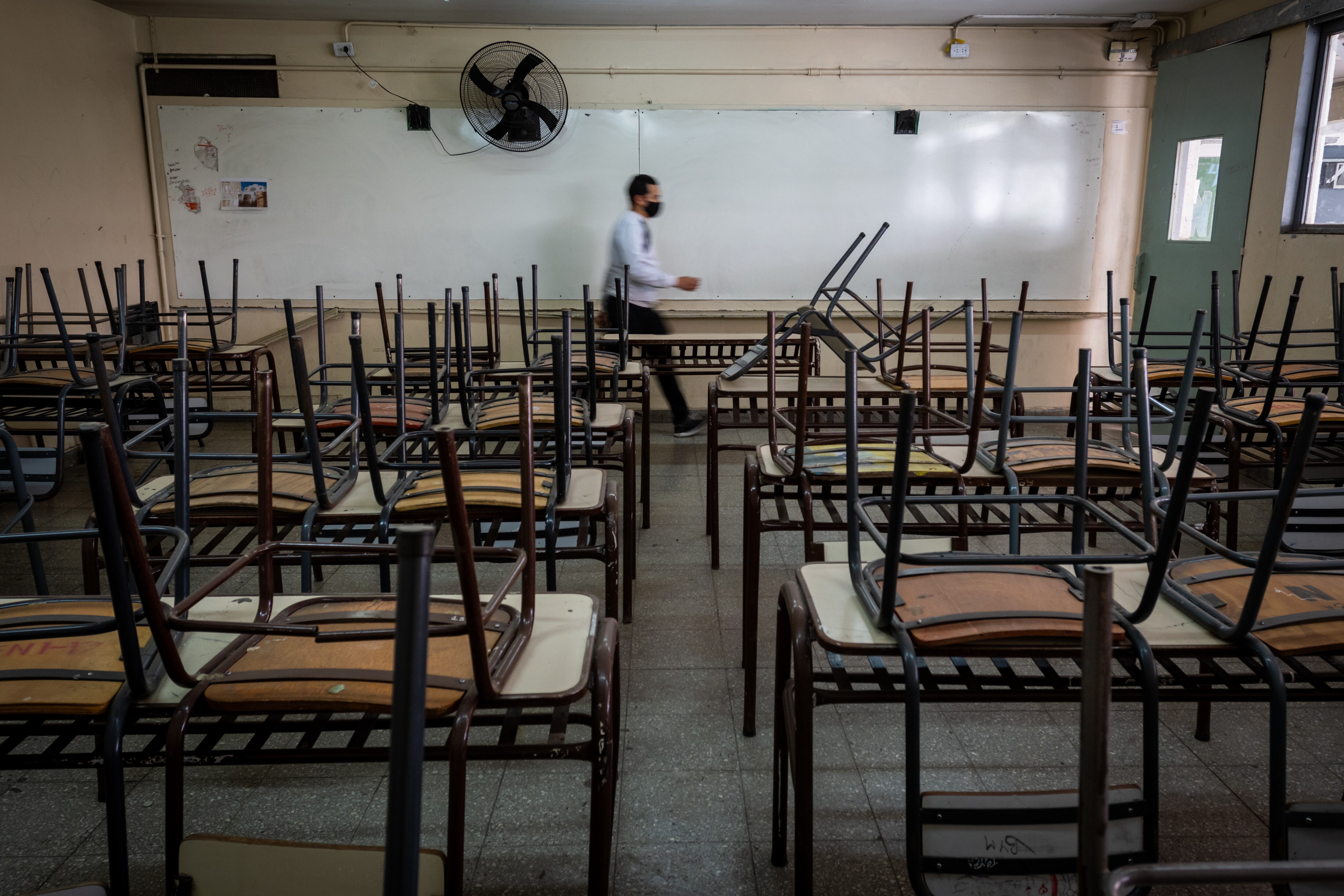 La cuarentena impuesta por el gobierno nacional obligó a mantener las aulas vacías.