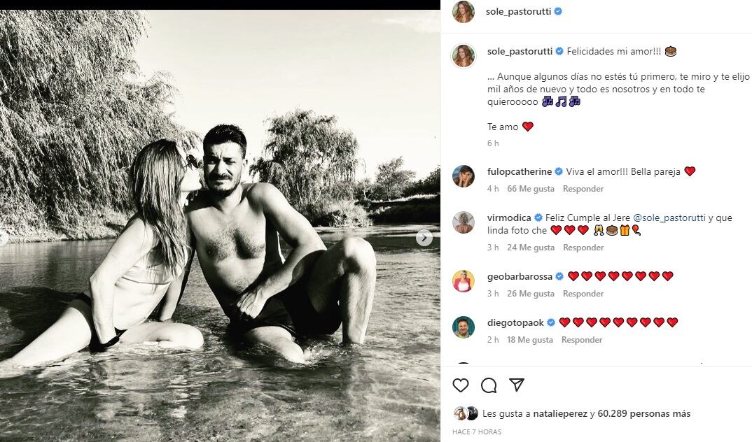 Soledad Pastorutti y su esposo Jeremías (Instagram)