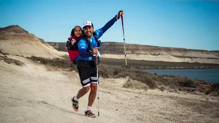 La dupla participa frecuentemente en las carreras de running. Gentileza: Destino Madryn.