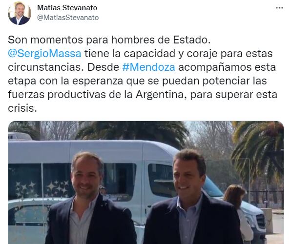 El intendente de Maipú destacó la llegada de Massa